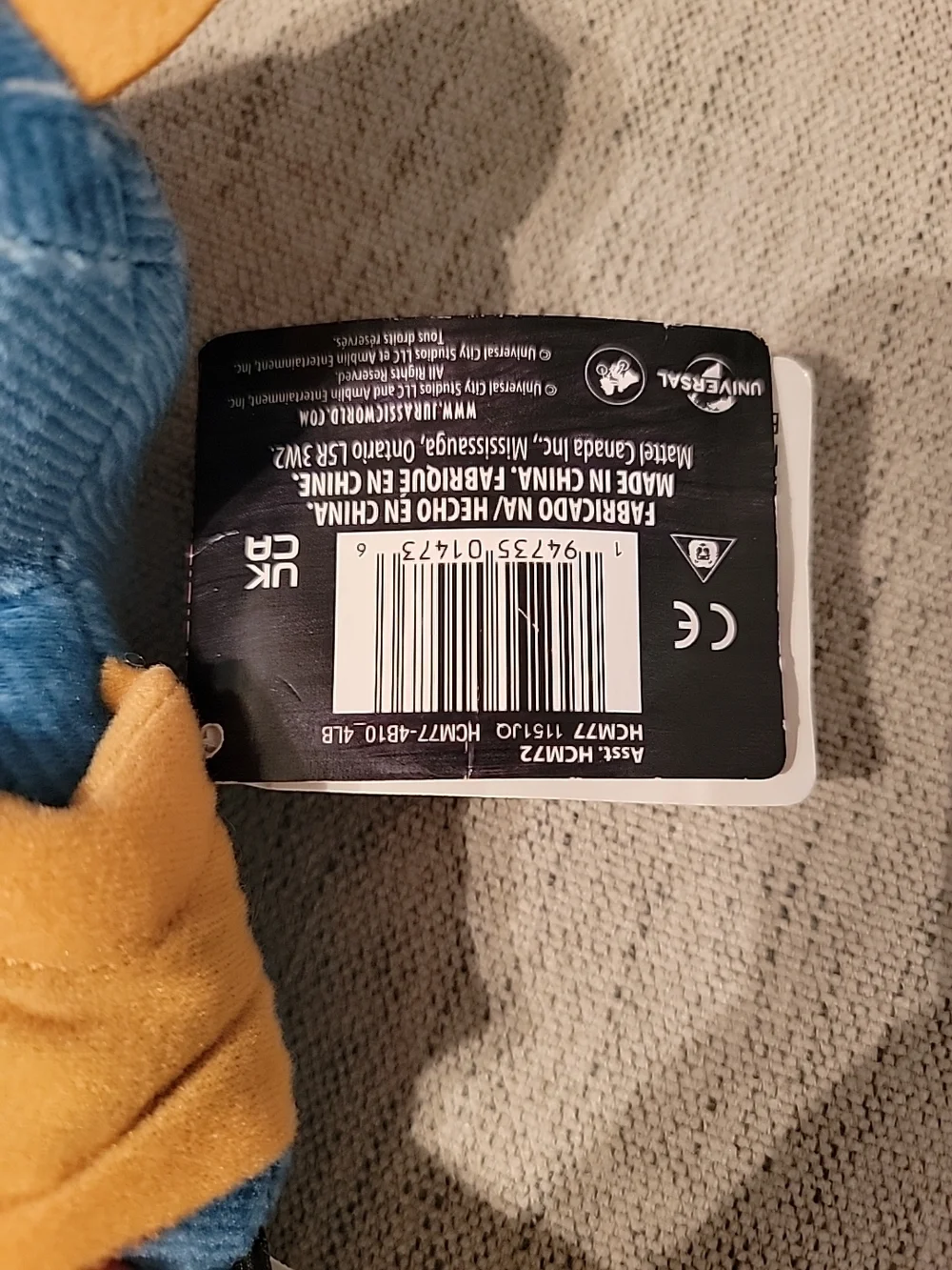 Blue and Orange Plush Pterodactyl Bird Toy - Pet Play Plush